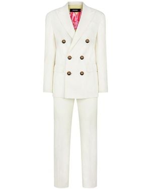 DSquared² Double-Breast Notched-Lapel Suit - White