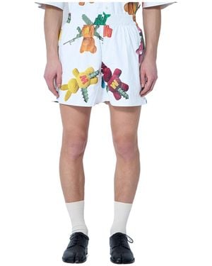 Walter Van Beirendonck Star Pattern Shorts - Blue