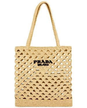 Prada Crochet Tote Bag - Metallic