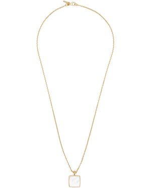 Emanuele Bicocchi Square Mother Of Pearl Amulet Necklace - White