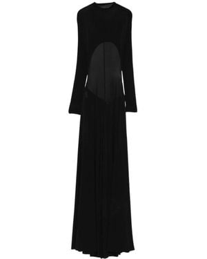 Alaïa Alaïa Cut-Out Long-Sleeved Maxi Dress - Black