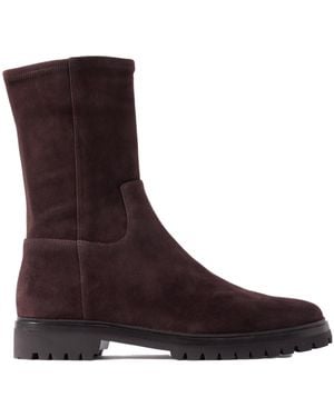 Loeffler Randall Dark Midcalf Suede Boots - Brown