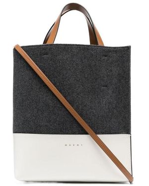 Marni Museo Felt Tote Bag - Black