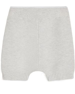 Brunello Cucinelli Cotton Honeycomb Stitch Knit Baby Bernie Bermuda Shorts - White