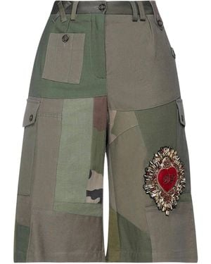 Dolce & Gabbana Woven Five-Point Shorts - Green