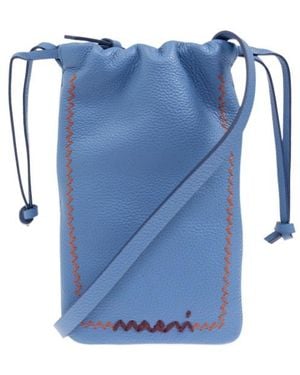 Marni Drawstring Phone Bag - Blue