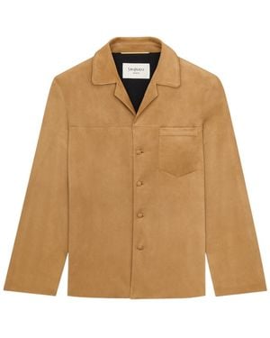 Saint Laurent Suede Shirt - Natural