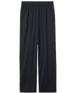 Gucci Gg Jacquard Straight-Leg Pants - Black