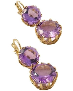 Ileana Makri 18-Karat Amethyst Earrings - Purple