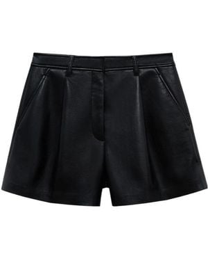 Anine Bing Trent Wide-Leg Shorts - Black
