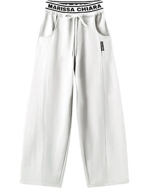 Marissa Chiara Drawstring Casual Pants - White