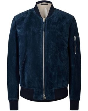 Tom Ford Simple And Casual Coat - Blue