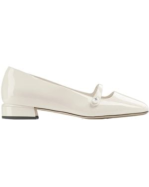 Jimmy Choo Elisa Ballerina Court Shoes - White