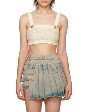 Balmain Cropped Tweed Around The Chest - Multicolour
