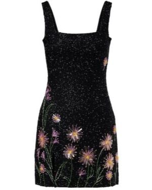 STAUD Le Sable Beaded Minidress - Black