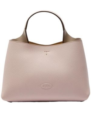 Tod's Mini Leather Tote Bag - Pink