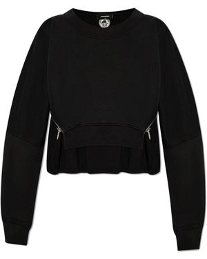 DSquared² Zip Detailed Sweatshirt - Black