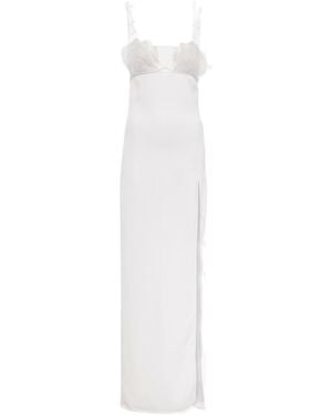 Nensi Dojaka Bridal Cutout Crepe Gown - White