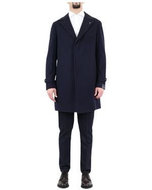 Tagliatore Single-Breasted Tailored Coat - Blue