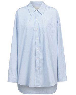 R13 Pinstripe Cotton Shirt - Blue