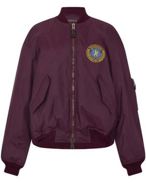Balenciaga Stand-Up Collar Casual Jacket - Purple
