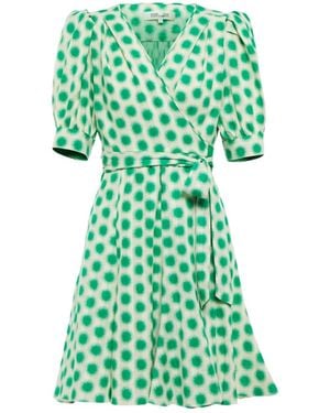 Diane von Furstenberg Elodie Printed Minidress - Green