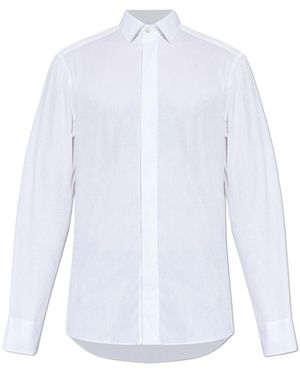 Etro Pattern-Jacquard Long-Sleeved Shirt - White