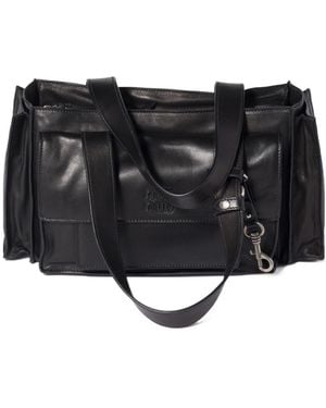 Miu Miu Utilitaire Zipped Shoulder Bag - Black