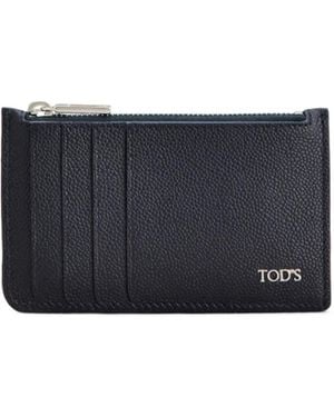 Tod's Zipped Card Holder - Blue