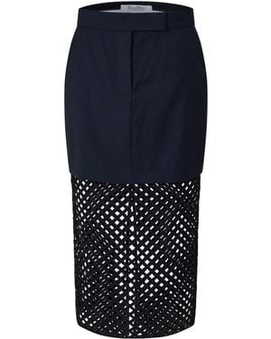 Max Mara Vaile Midi Skirt - Blue