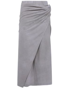 Ziggy Chen Elastic-Waist Skirt - Grey