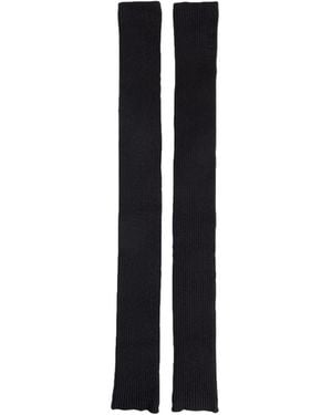 Rick Owens Solid-Color Knitted Leg Guards - Black
