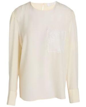 Chloé Solid Colour Chiffon Top - White
