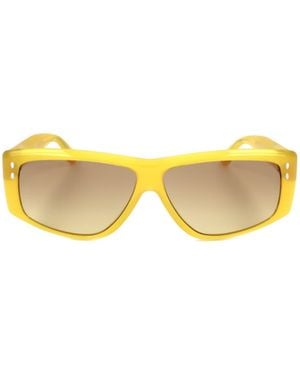 Isabel Marant Geometric Frame Sunglasses - Yellow