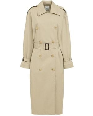 TOTEME Double-Breasted Coat With Belt - Natural
