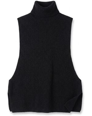 Max Mara Cashmere Blended Yarn Vest - Black