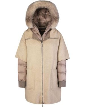 Moorer Hooded Down Jacket - Natural