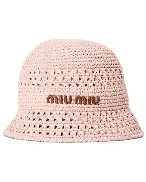 Miu Miu Crochet Bucket Hat - Pink