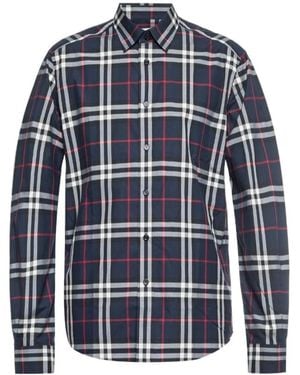Burberry Vintage Check Cotton Poplin Shirt - Blue