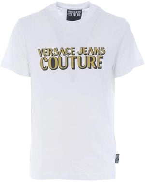 Versace Jeans Couture Cotton Logo Print T-Shirt - White