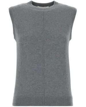 Lisa Yang Agna Sleeveless Knitted Top - Grey