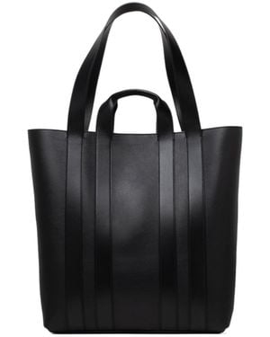 Lanvin Ballade North South Logo Embossed Tote Bag - Black