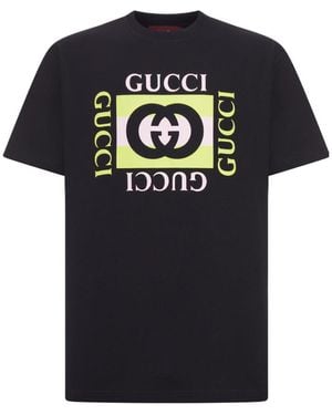 Gucci Cotton T-Shirt With Print - Black