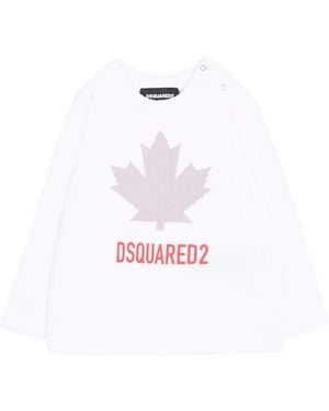 DSquared² Maple Logo Long-Sleeve T-Shirt - White