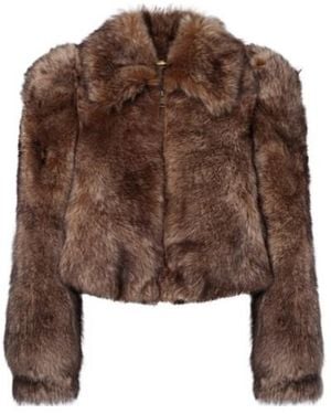 Chloé Cropped Shearling Jacket - Brown