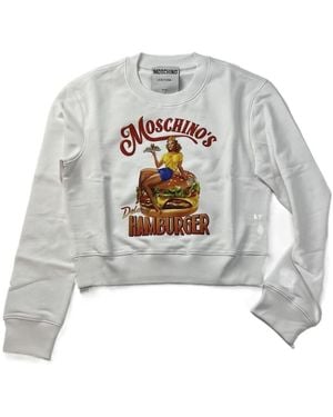 Moschino Logo Round-Necked Jumper - Grey