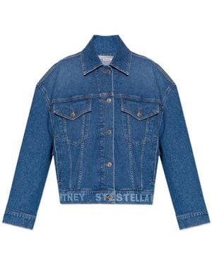 Stella McCartney Logo Oversized Jacket - Blue