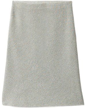 Miu Miu Lamé Skirt - Gray