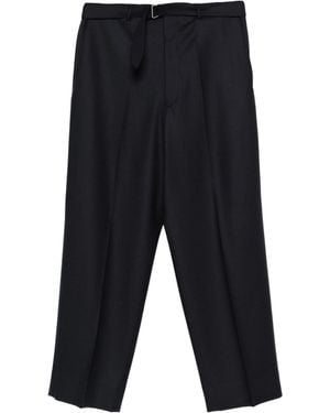 Officine Generale Drawstring-Waist Formal Trousers - Blue