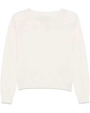 ERMANNO FIRENZE Floral-Embroidered Sweater - White